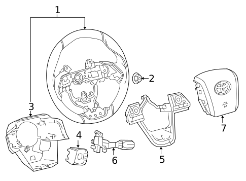 Steering Wheel & Trim for 2021 Toyota Prius Prime #0