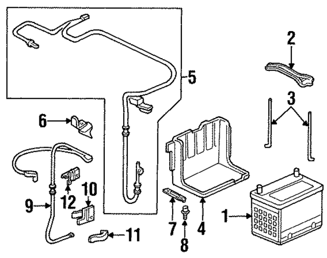 31521SV7A01 - Electrical: Battery Tray for Acura Image