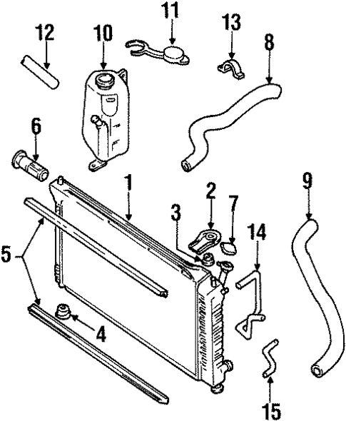 Radiator & Components for 1999 Mercury Villager #0