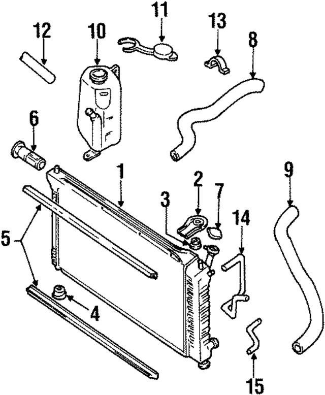 XF5Z8A080AA - : Engine Coolant Reservoir for Ford Image