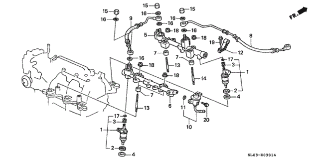 Fuel Injector (1) for 1992 Acura NSX #0