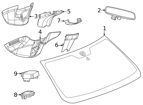 Glass - Windshield for 2025 Ram 2500 #0
