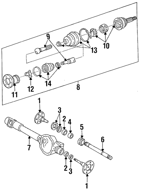 Front Axle for 1989 Dodge Dakota #0