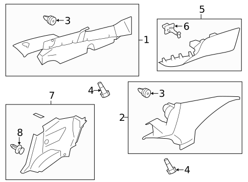 Interior Trim - Quarter Panels for 2018 Toyota 86 #0