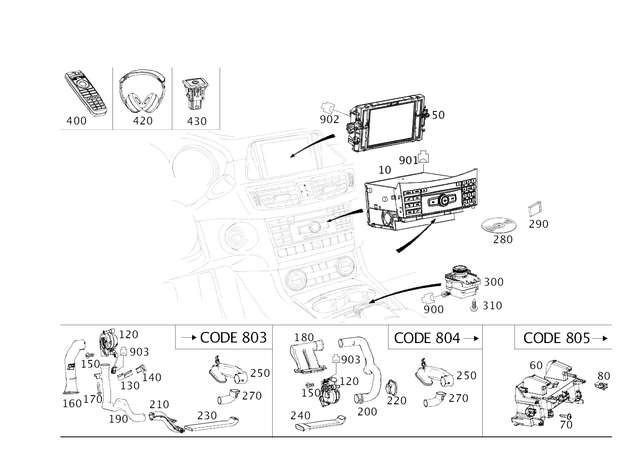 2188275500 - Electrical System: Memory Stick for Mercedes-Benz: CLS400, CLS550, CLS63 AMG, CLS63 AMG S Image image