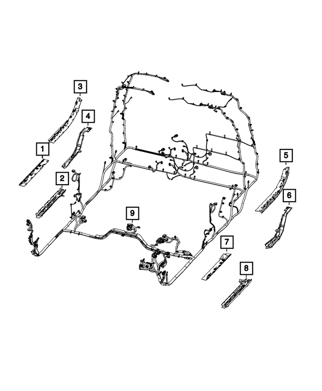 « 68357164AC – Electrical : Câblage Traversant pour Mopar Image »