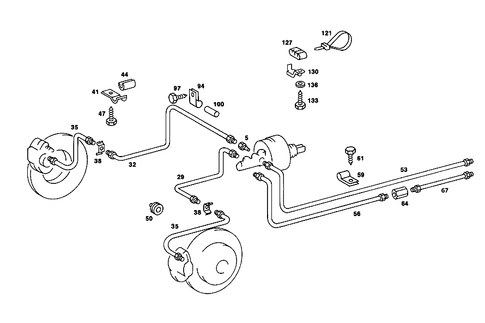 Brake Line for 1985 Mercedes-Benz 380SL #0