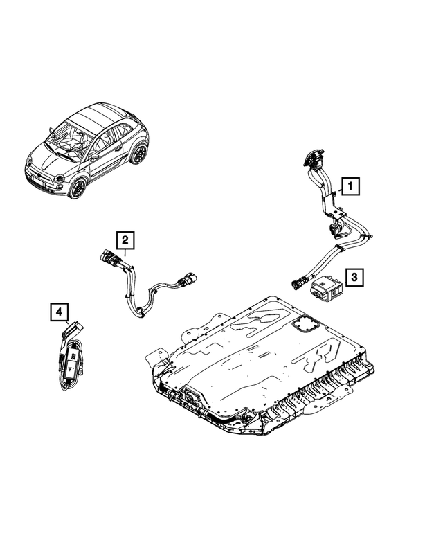 68656086AA - High Voltage Powertrain Systems: Auxiliary Socket for Fiat: 500E Image
