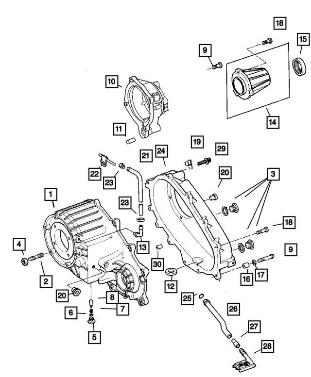 53008550 - Transfer Case Model 244 [DHV]: Clip for Mopar Image