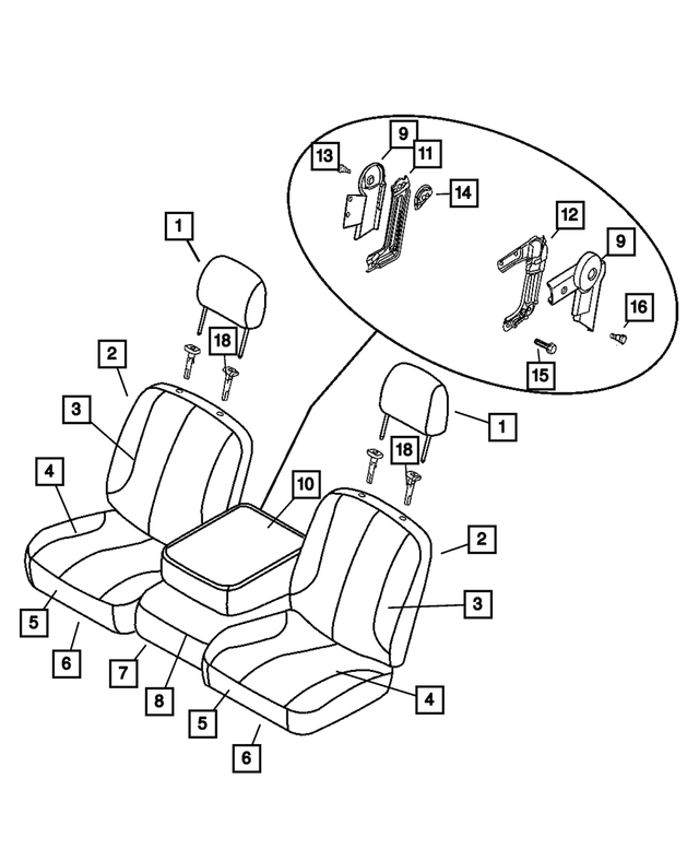 1GA341D5AA - Interior Trim: Front Seat Back Cover, Right for Mopar Image