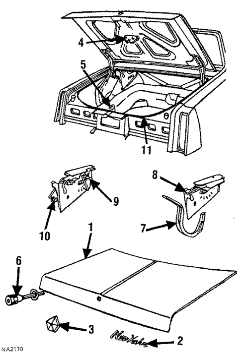 Lid & Components for 1987 Chrysler Fifth Avenue #0