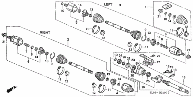 Driveshaft for 1996 Acura NSX #0