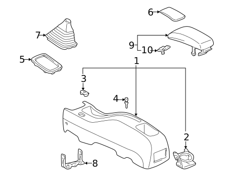 Console for 2000 Toyota Corolla #0