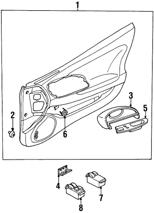 MR613541 - Body: Door Interior Trim Panel for Mopar Image