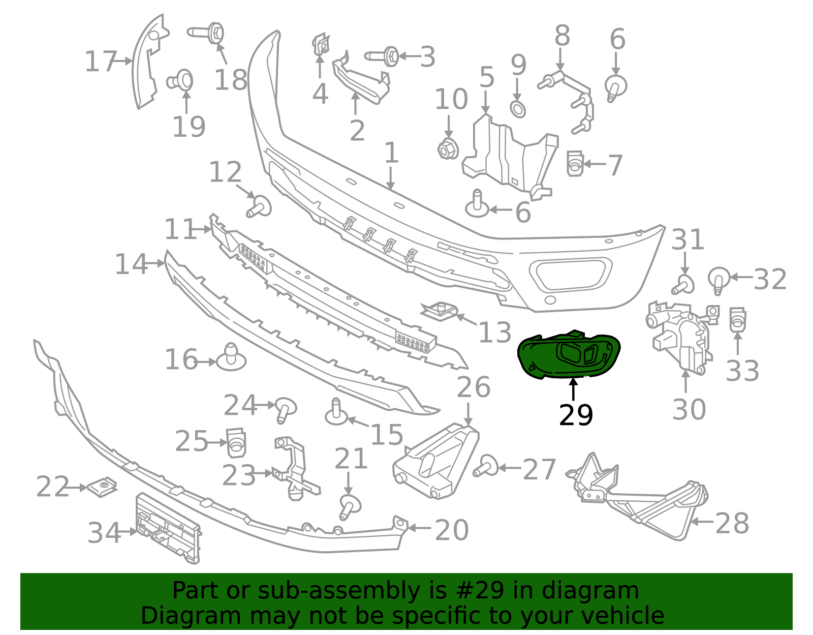 2019-2023 Ford Ranger Fog Light Trim KB3Z-15266-A | TascaParts.com