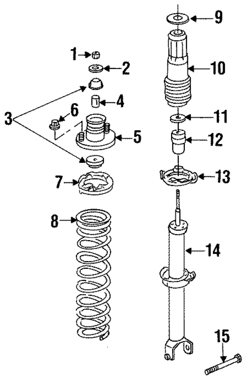 Struts & Components for 1998 Acura CL #0
