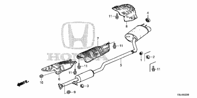Muffler (L4) for 2016 Honda Accord #0