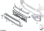 51118086193 - : Grille, Air Intake, Center for BMW Image