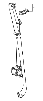 19330746 - Electrical: Belt &amp; Retractor for Chevrolet: Silverado 1500, Silverado 2500 HD, Silverado 3500 HD | GMC: Sierra 1500, Sierra 2500 HD, Sierra 3500 HD Image