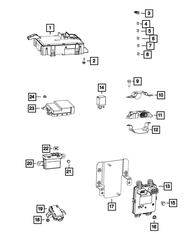 68321231AA - : Body Controller Module for Mopar Image