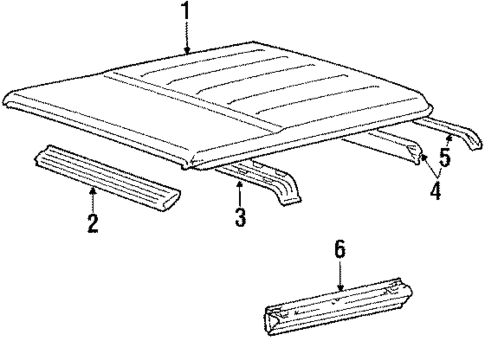 Roof for 1986 Mitsubishi Montero #0