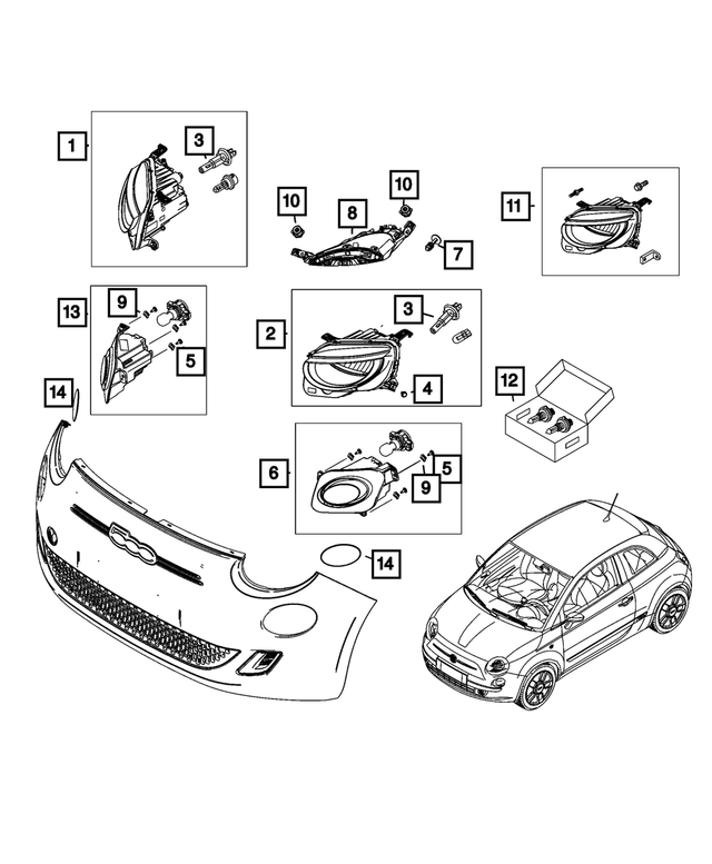 68392231AA - : Headlamp Bulb Kit for Mopar Image
