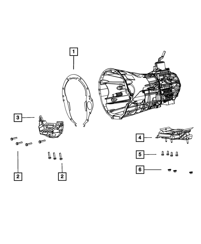 53032928AB - NSG370; 6-Speed; Manual Transmission: Clutch Housing Dust Shield for Mopar Image
