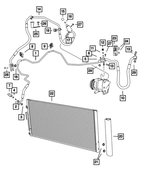 Air Conditioner and Heater Plumbing for 2015 Fiat 500 #0