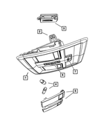 1GN46DW1AA - : Overhead Console Housing for Dodge: Nitro | Jeep: Liberty Image