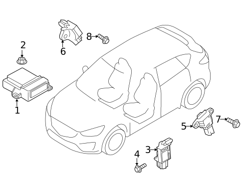 Air Bag Components for 2014 Mazda CX-5 #1