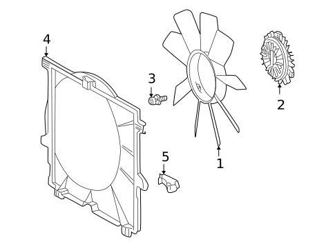 Cooling Fan for 2004 Mercedes-Benz G55 AMG #0