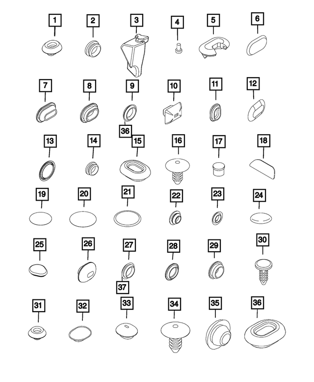 6106635AA - : Body Plug for Mopar Image