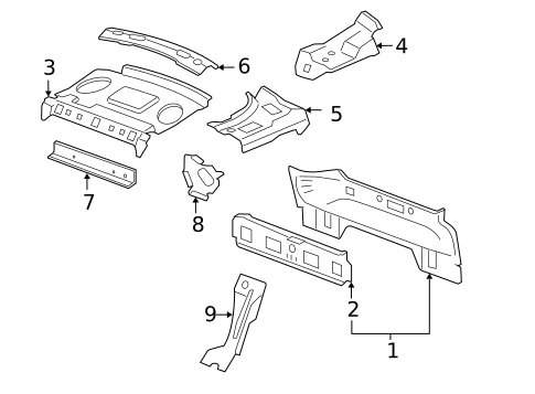 Rear Body for 2009 Chevrolet Impala #0