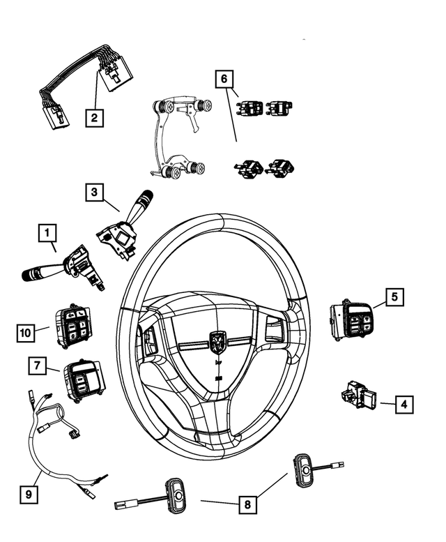 5057811AC - Electrical: Horn Switch for Mopar Image image