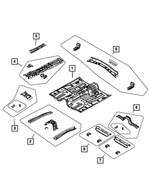 5076465AB - Body Sheet Metal Except Doors: Front Floor Pan for Mopar Image