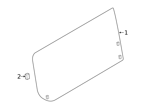 Glass - Side Door for 2019 Nissan NV200 #0