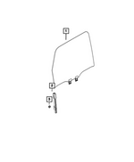 68280919AC - : Front Door Glass, Left for Mopar Image