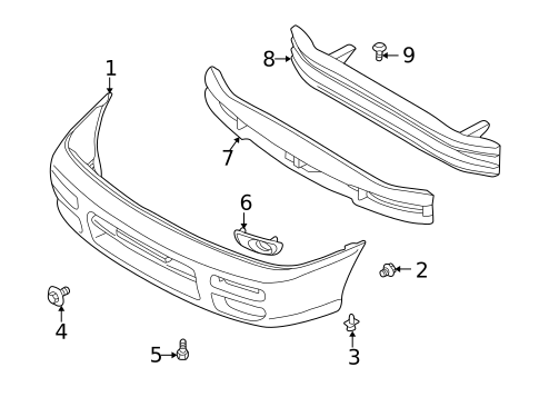 Bumper & Components - Front for 2001 Subaru Impreza #0