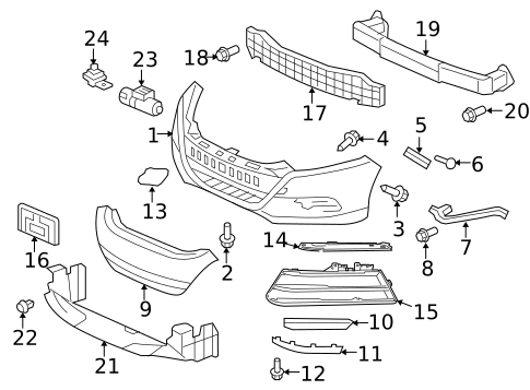 Bumper & Components - Front for 2012 Honda Insight #0