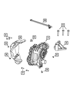 68003622AA - Power Transfer Unit; Transfer Case: Hex Flange Lock Nut for Mopar Image