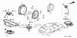39112SHJA00 - Electrical/Exhaust/Heater/Fuel: BRACKET, DOOR SPEAKER SEAL for Acura Image