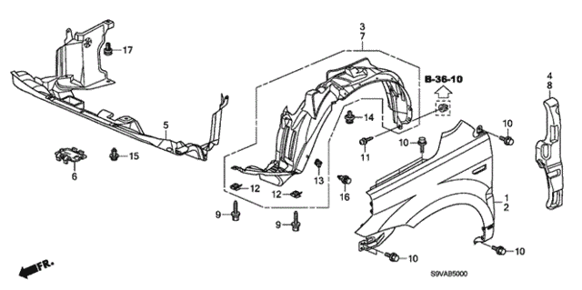 Front Fenders for 2008 Honda Pilot #0