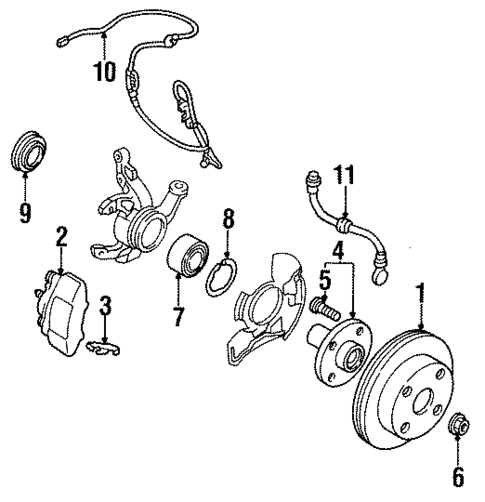 Front Brakes for 1997 Mazda Protege #0