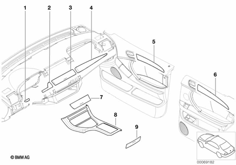 Interior Equipment Components for 2005 BMW X5 3.0i #6