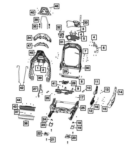 Front Seats - Adjusters, Recliners, Shields and Risers for 2026 Dodge Charger Daytona #1