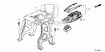 54100TG7A56ZB - : Switch Sub-Assembly, Select *NH854L* (Rewritable) (New Middle Silver) for Honda Image