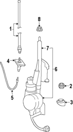 4671171 - Electrical: Radio Antenna Base Nut for Chrysler: Sebring Image
