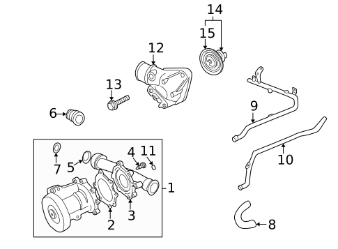 Water Pump for 2003 Saab 9-3 #0