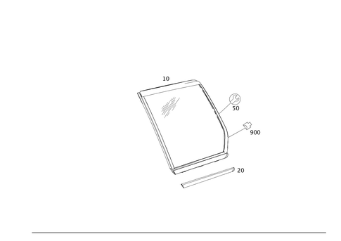 Rear Side Window for 2014 Mercedes-Benz GLK250 #0