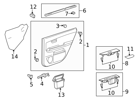 Front Door for 2007 Lexus RX350 #3